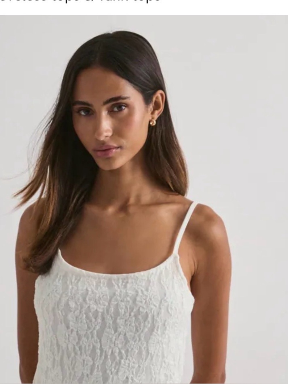 Ann Taylor White Lace Top